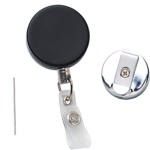 Retractable Badge Reel 10-Pack with Alligator Clip and Extra-Long 36 inch Standard Duty Cord - Made in The USA, 1 Year Warranty