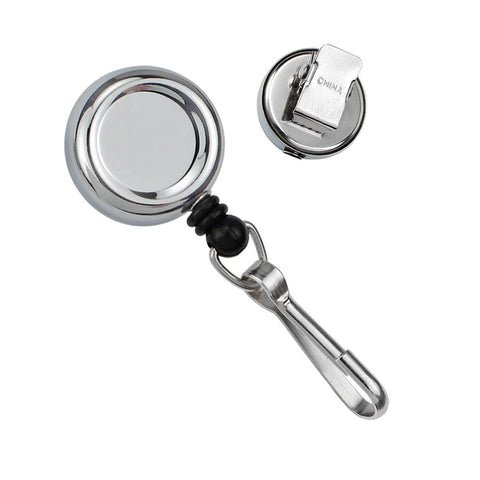 Retractable Pull Badge Reel Clip ABS Plastic ID Holders Name