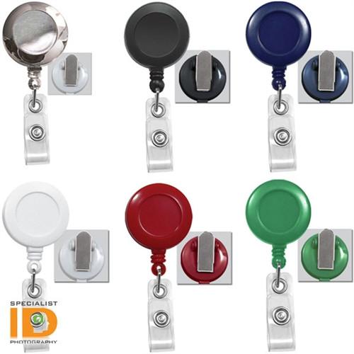 Translucent Retractable Badge Reel with Non-Swivel Spring Clip (P/N 21 –