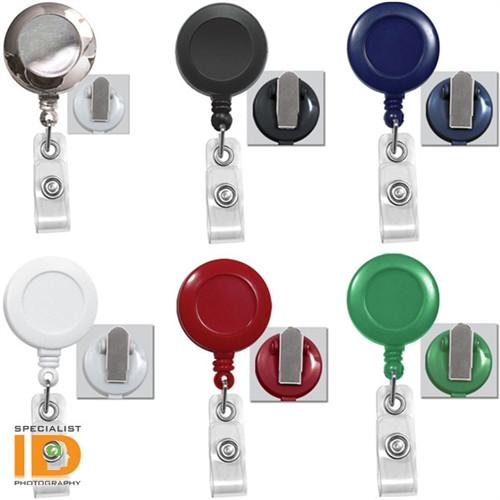 Retractable ID Holder “Oval“ in various Colours