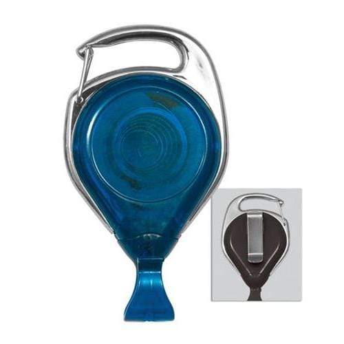  5 Pack - Premium Retractable Oval Shaped Badge Reels with  Carabiner Belt Loop Clip, Keychain and ID Holder Strap by Specialist ID  (Royal Blue) : Office Products