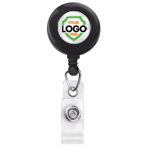 Square ID Badge Reel with Twist-Free Hook - Full Color Printed