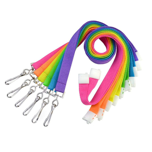 Kids Safe Double Ended Lanyards with Safety Breakaway Clasp and Two Hook Endings - Short Length for Children