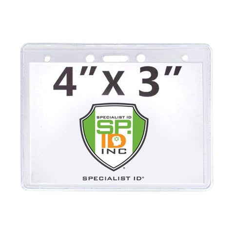 3 5/8 x 5 Special Event Badge & Credential Badge Holder with Business Card Pocket On Back (p/n 306-2P46)