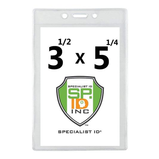 3 5/8 x 5 Special Event Badge Holder with Business Card Pouch on Back –