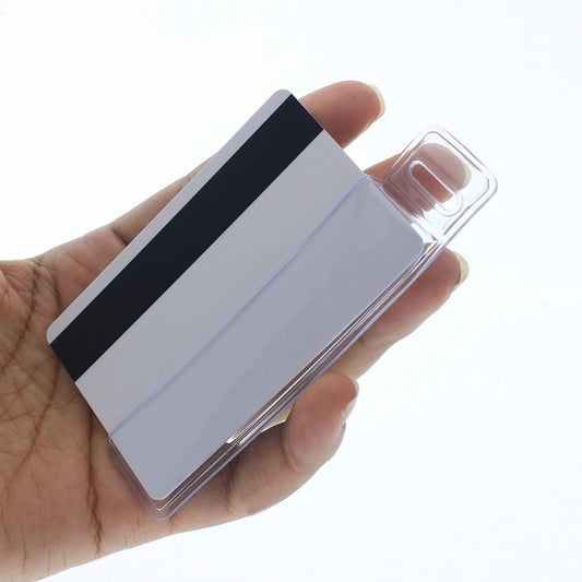 5 Pack - Rigid Vertical Half Card Swipe Badge Holder - Hard Plastic Clear  Leaves Mag Stripe Exposed …See more 5 Pack - Rigid Vertical Half Card Swipe