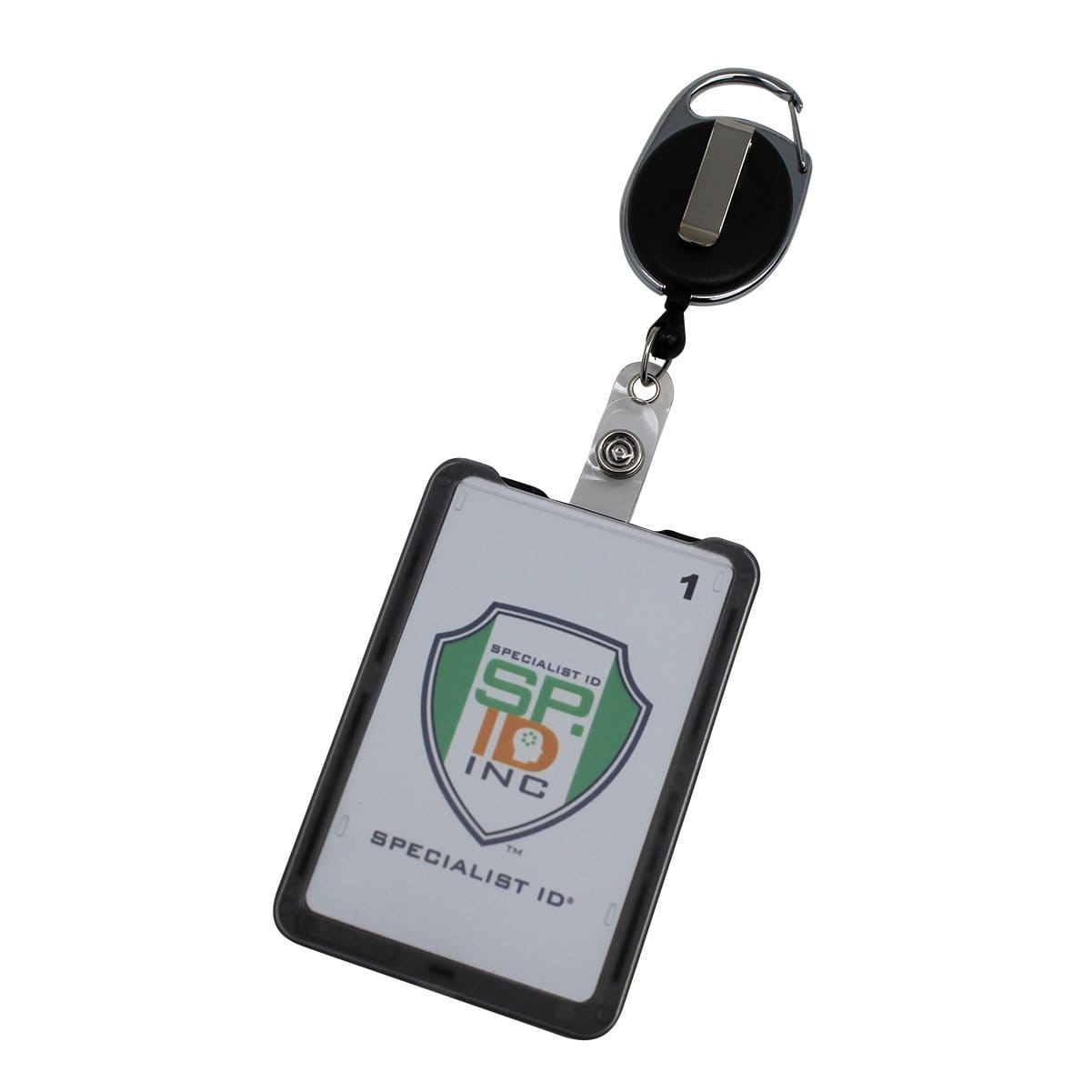 Hard Plastic 3 Card Badge Holder with Badge Reel