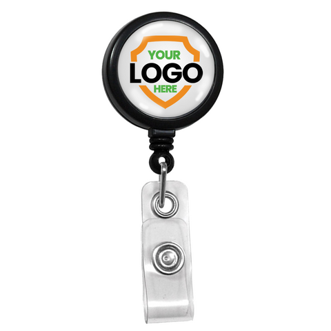 Promotional Customized 32 Square Chrome Solid Metal Retractable Badge Reel