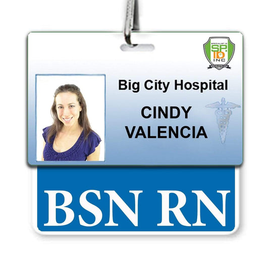 Clear Badge Buddy Vertical - Hospital & Nurse ID Backer Cards - Transparent  Title/Role Identifier - Wear Behind Medical Name Badge on I'D Reel or  Lanyard by Specialist ID (LPN Green) 