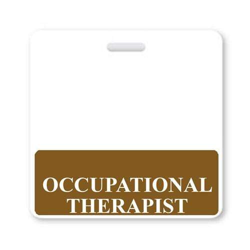 Physical Therapist Horizontal Badge Buddy with Green Border and