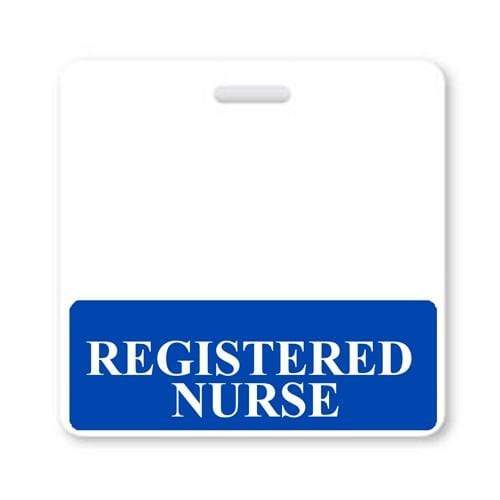 Registered Nurse Vertical Badge Buddy with blue border and more Badge  Buddies and ID Badge Holders at