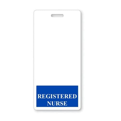 Clear Badge Buddy Vertical - Hospital & Nurse ID Backer Cards - Transparent Title/Role Identifier - Wear Behind Medical Name Badge on ID Reel or