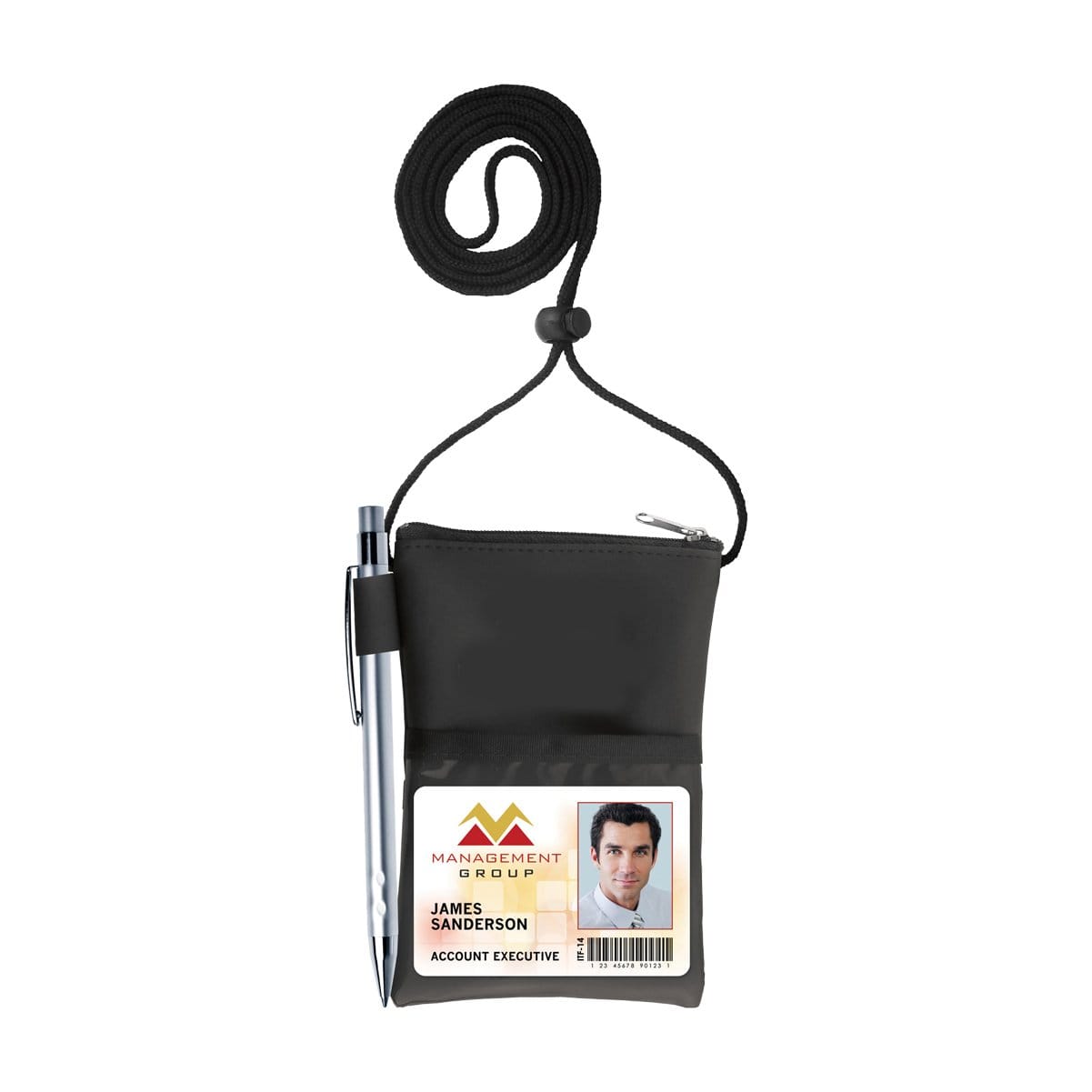 Black Vinyl Credential Neck Wallet (P/N CW-6-BLK) and more Credential ...