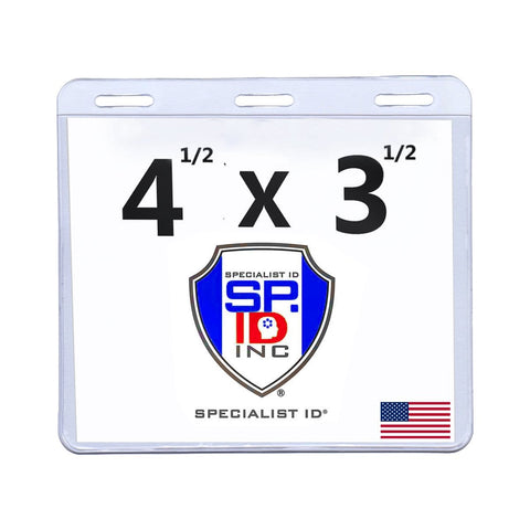 3 5/8 x 5 Special Event Badge & Credential Badge Holder with Business Card Pocket On Back (p/n 306-2P46)