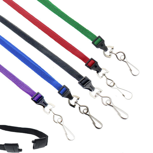 Antimicrobial Lanyard with Breakaway Clasp and No Twist Plastic Hook - 5/8 Wide (2136-340X)