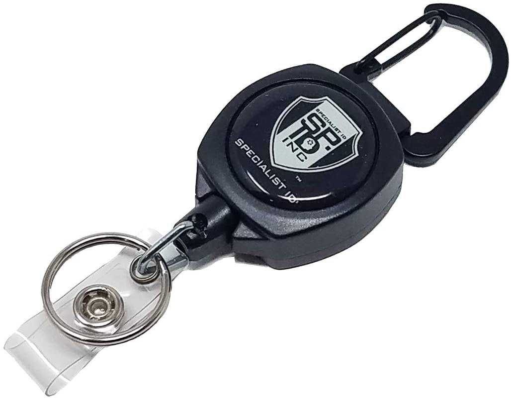 Individual SPID Key-Bak SIDEKICK Heavy Duty Retractable Carabiner Badge Reel with ID Holder Strap & Keychain SPID-3270