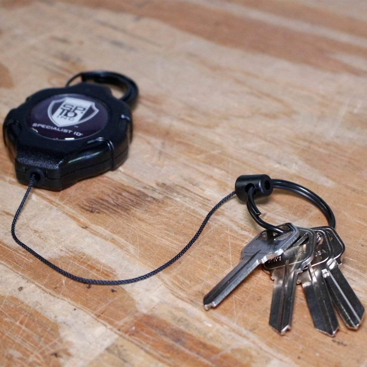 Heavy Duty Retractable Ratchit Keychain Tether Reel for Multiple Keys