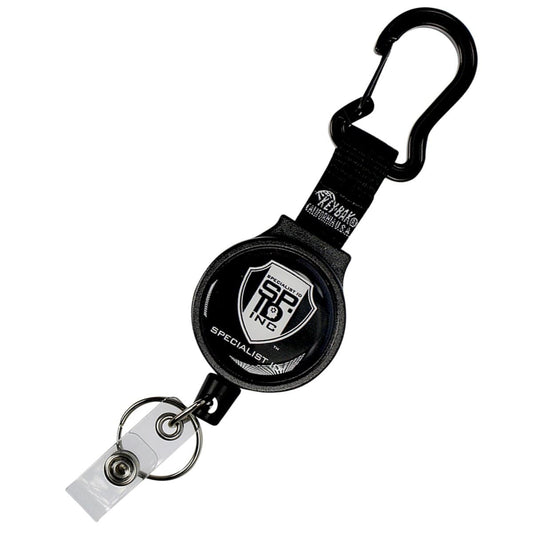 Non-Magnetic Round ID Retractable Badge Reel with Plastic Clip, MRI Safe, Twist Free (24 Cord) Metallic Blue