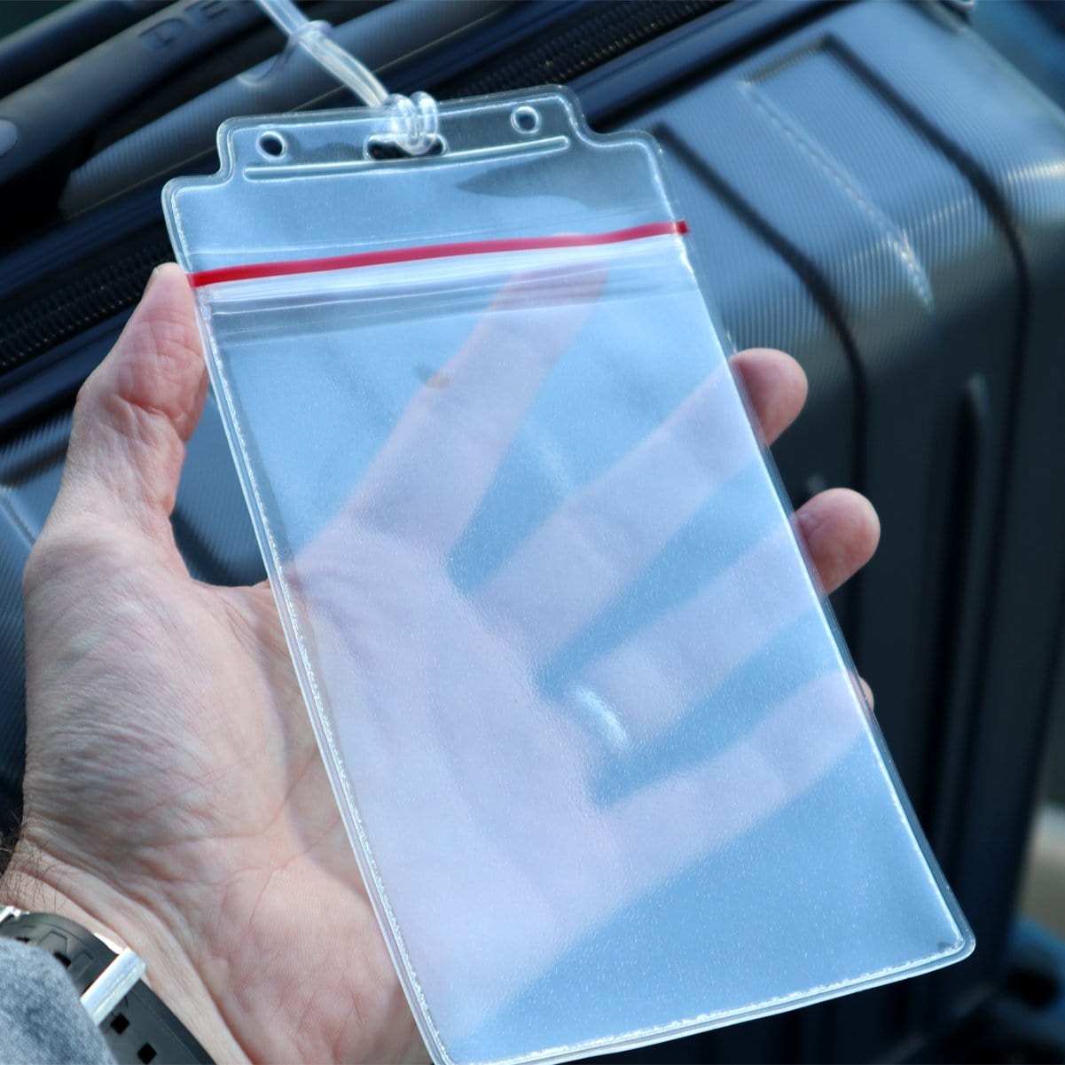 clear travel document holder