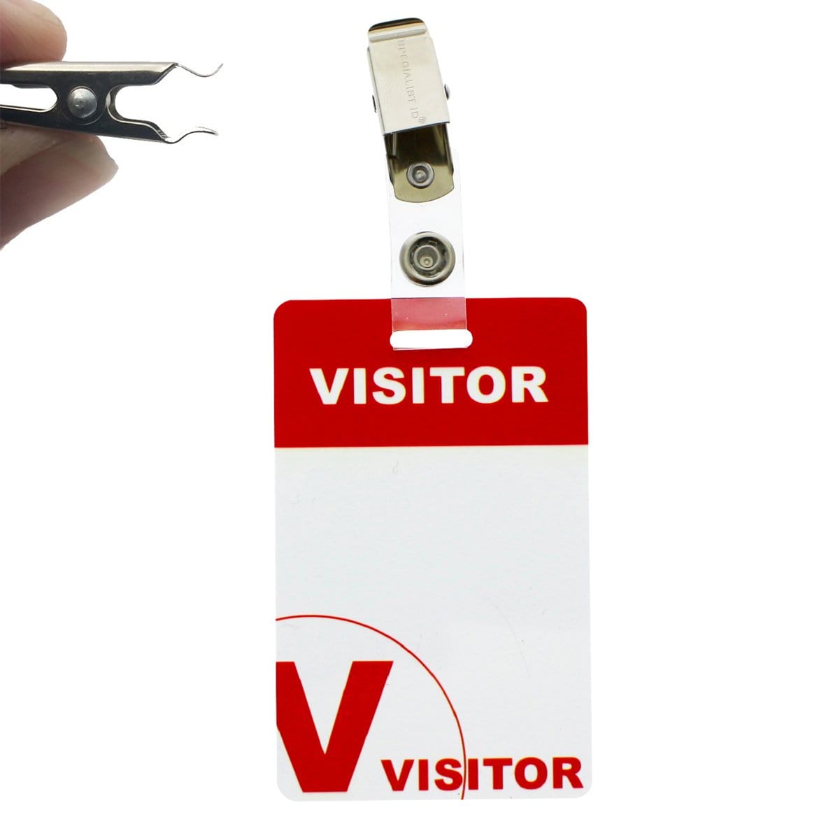 Reusable Visitor Passes with Clothing Friendly Badge Clip