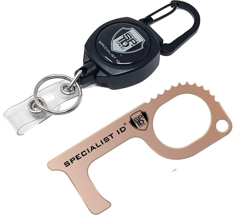  JIKIOU Retractable Badge Reel with Carabiner Belt