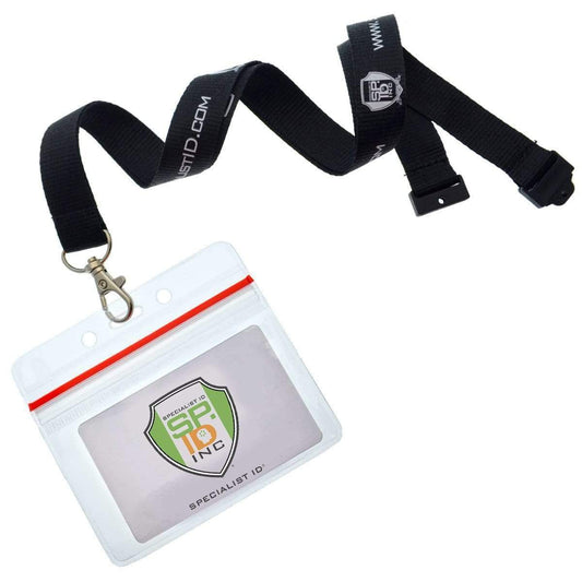 Clear Vinyl Badge Holder with Zipper (P/N VBH-V-ZIP). Order online