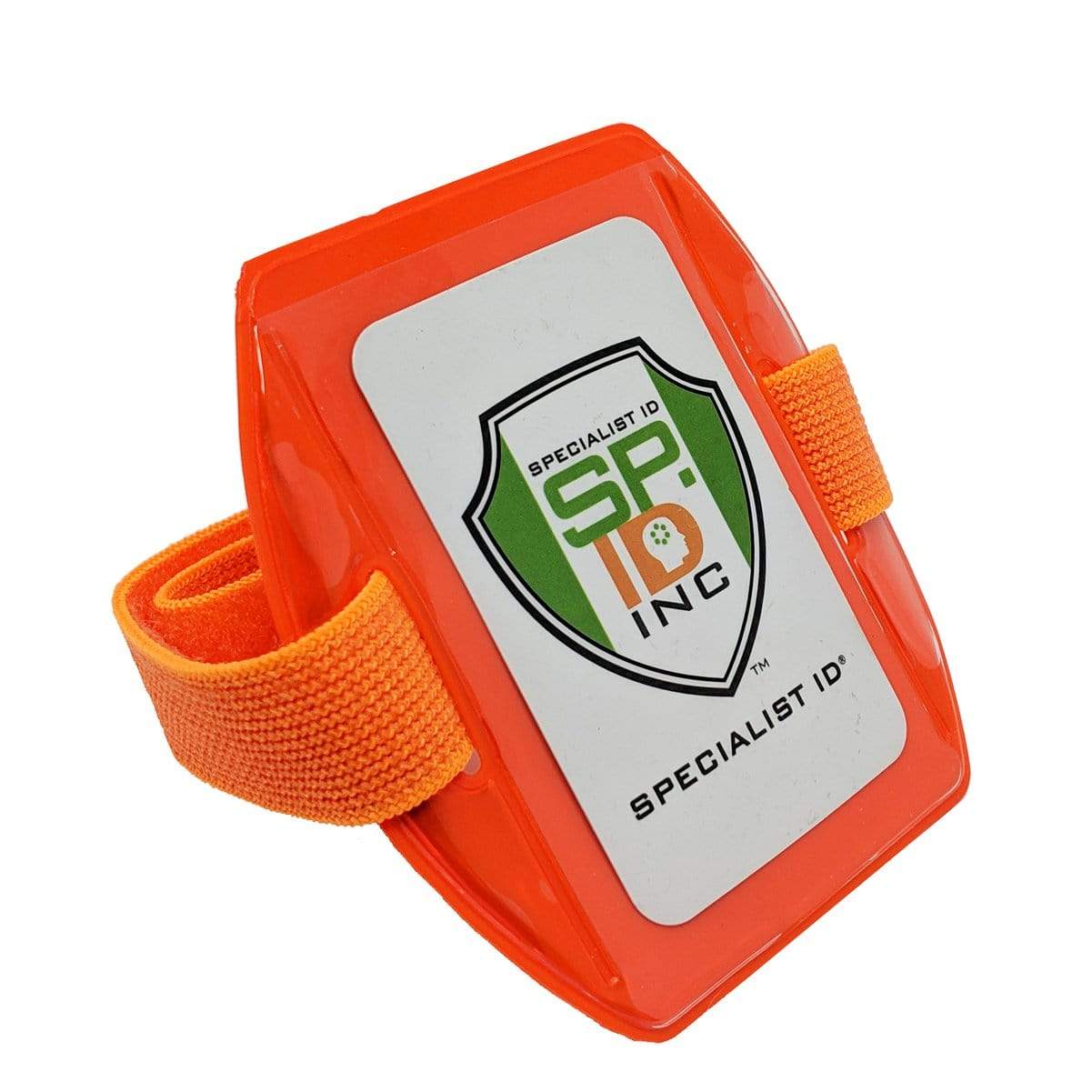 Super Arm Badge Holder, Vertical Reflective Orange Armband Badge Holder NL-05