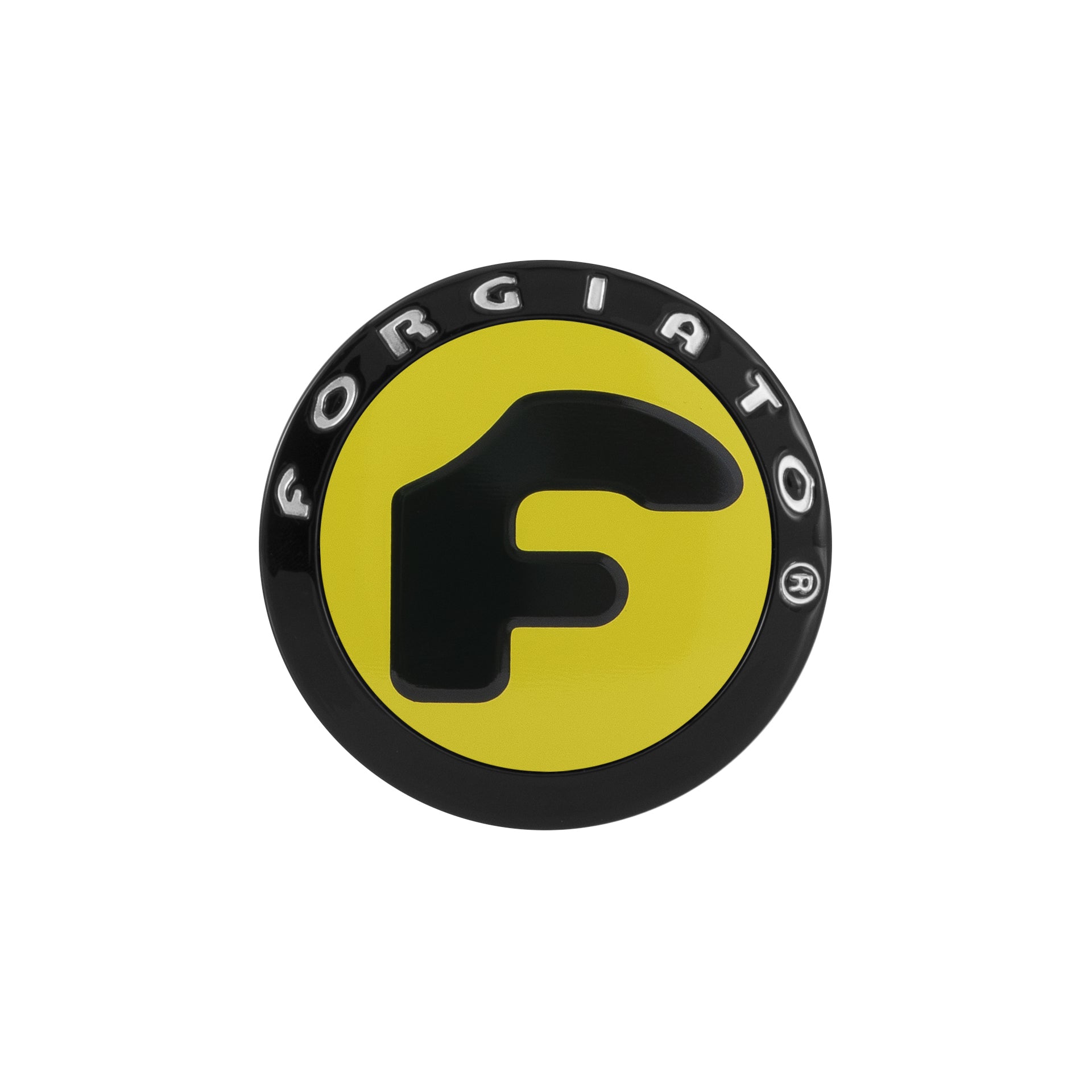 Black w/ Yellow Standard Cap (One Wheel Cap) - Forgiato Wheels product image