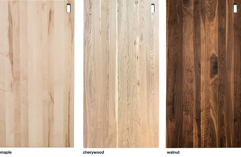Hardwoods Wood species for the Sway standing desk - ergonofis