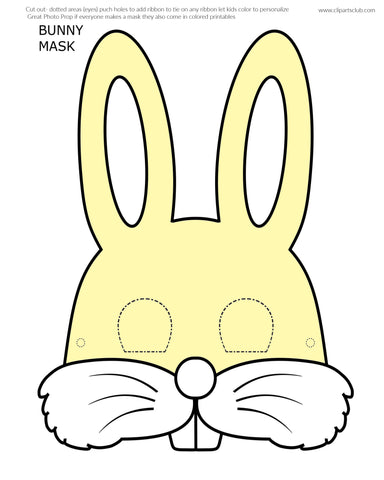 Bunny Rabbit Mask - DIY easy Kids Craft for Easter Printable Photo Pro ...