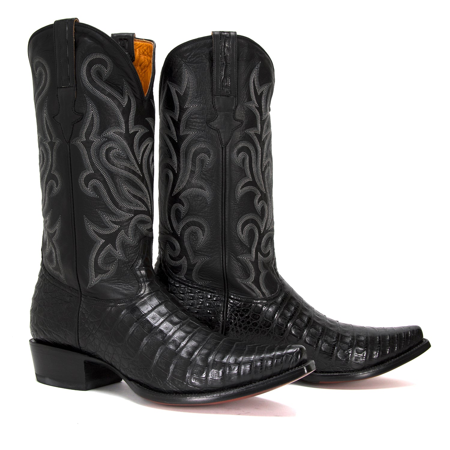 crocodile boots black