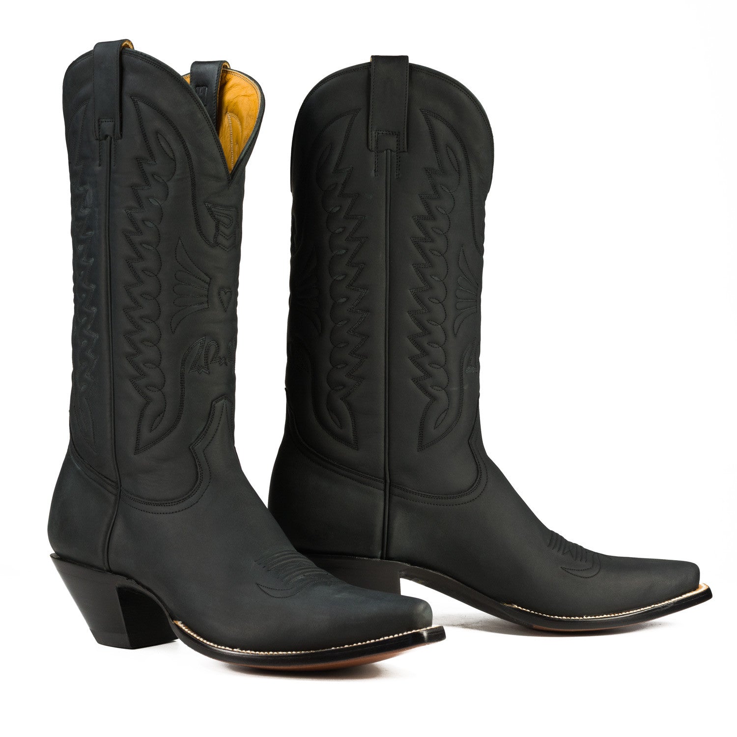 matte black cowboy boots