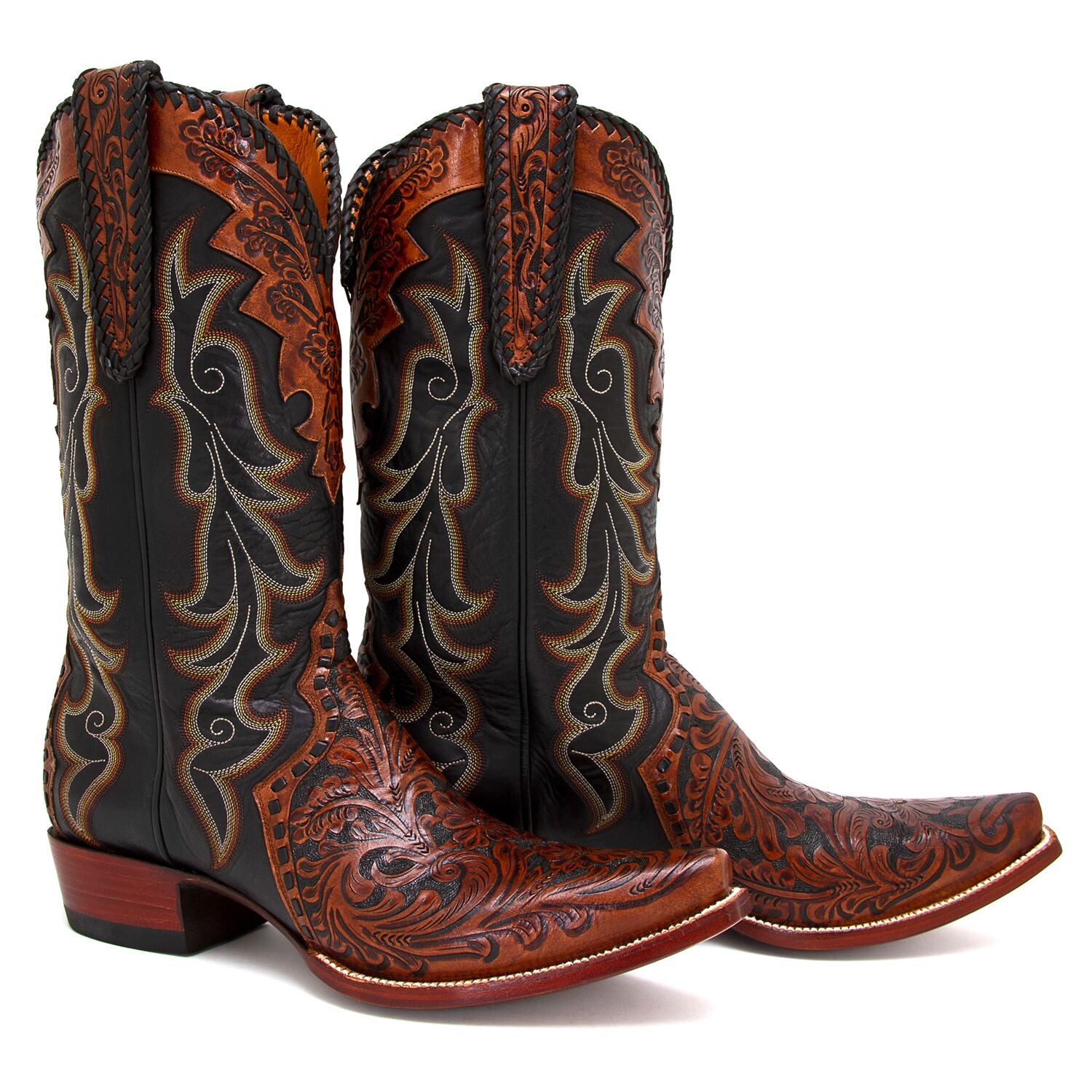 hand tooled mens boots