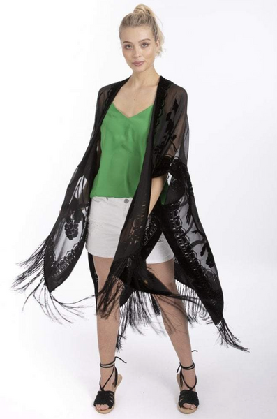 Silk Devore Cape