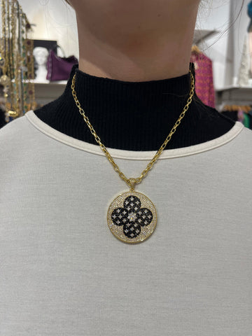 Large Flower Medallion Necklace