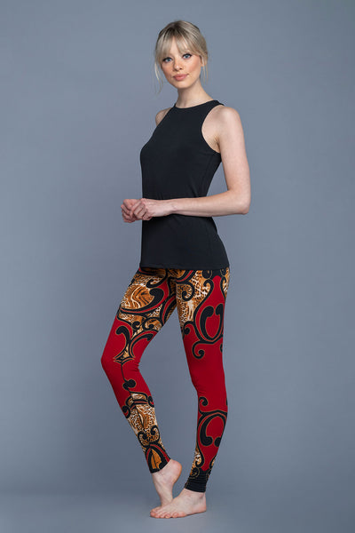 FAIWAD Women's Color Block Printed Sports Cropped Yoga Pants