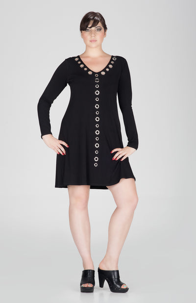 Plus Size 3/4 Sleeve Round Neck Tunic – EvaVarro