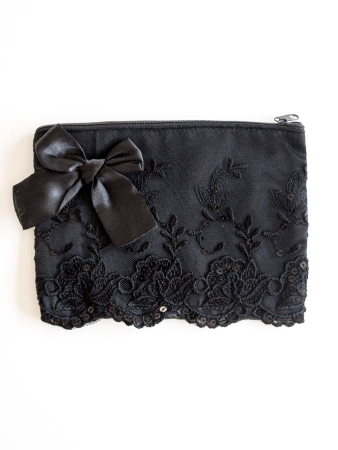 Lolita Black Lace Bag Pearl Chain Purse Bowknot Handbag Sweet Tea Party  Shoulder Bag Kawaii Girls Princess Cute Bow - AliExpress
