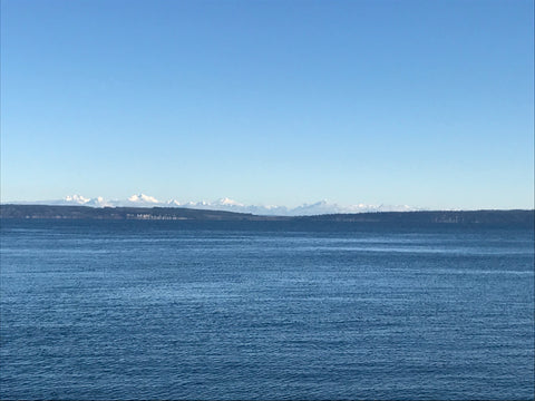 cascade mountains from port townsend