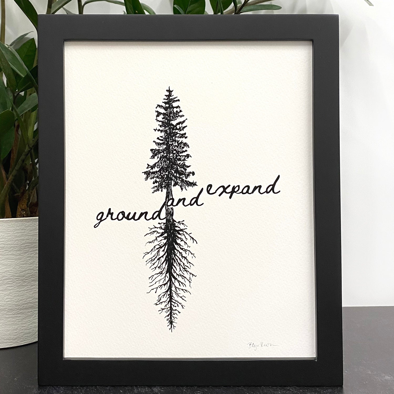 Ground and Expand - Tree and Roots - Art Print