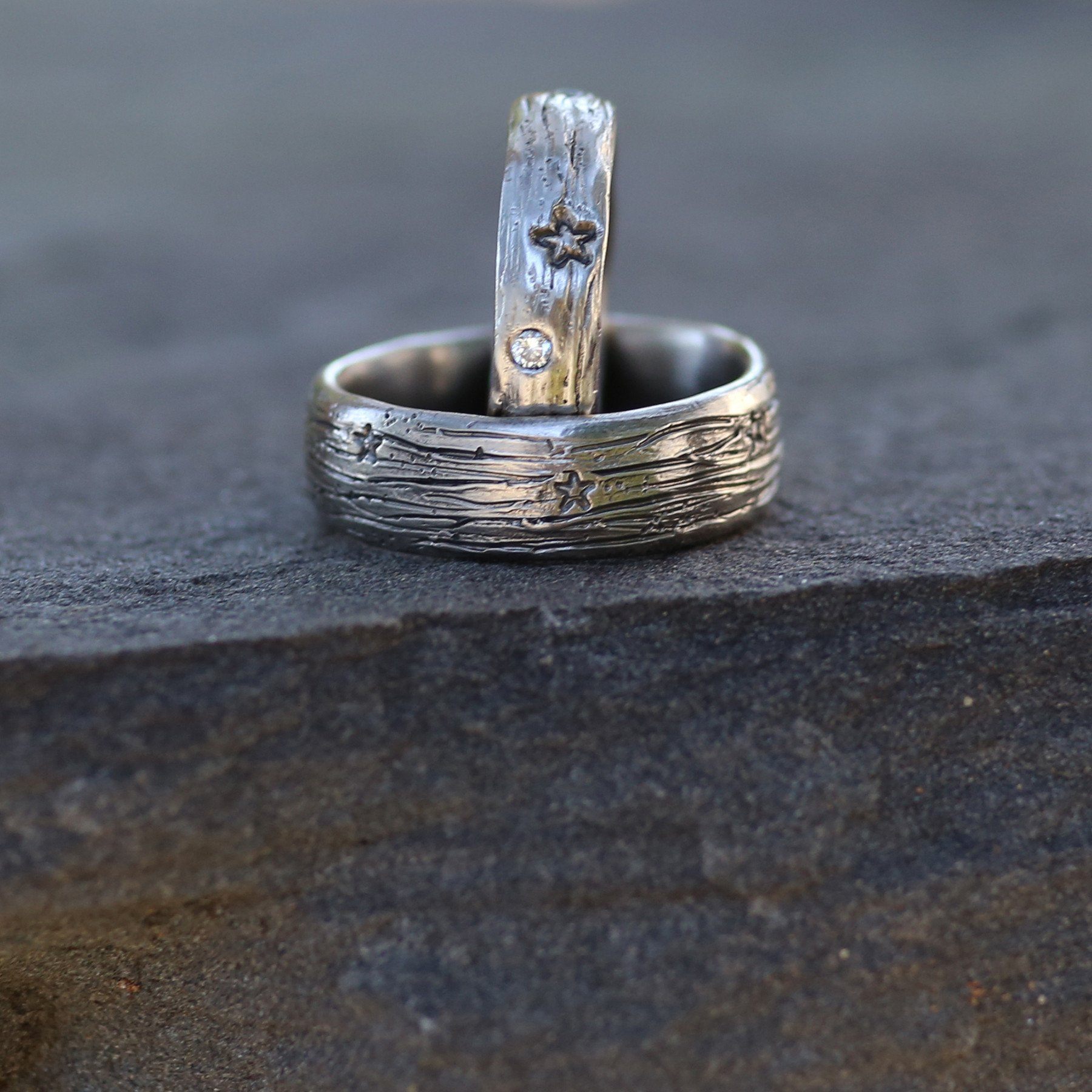 Galaxy Ring in Palladium/Silver - Made to Order