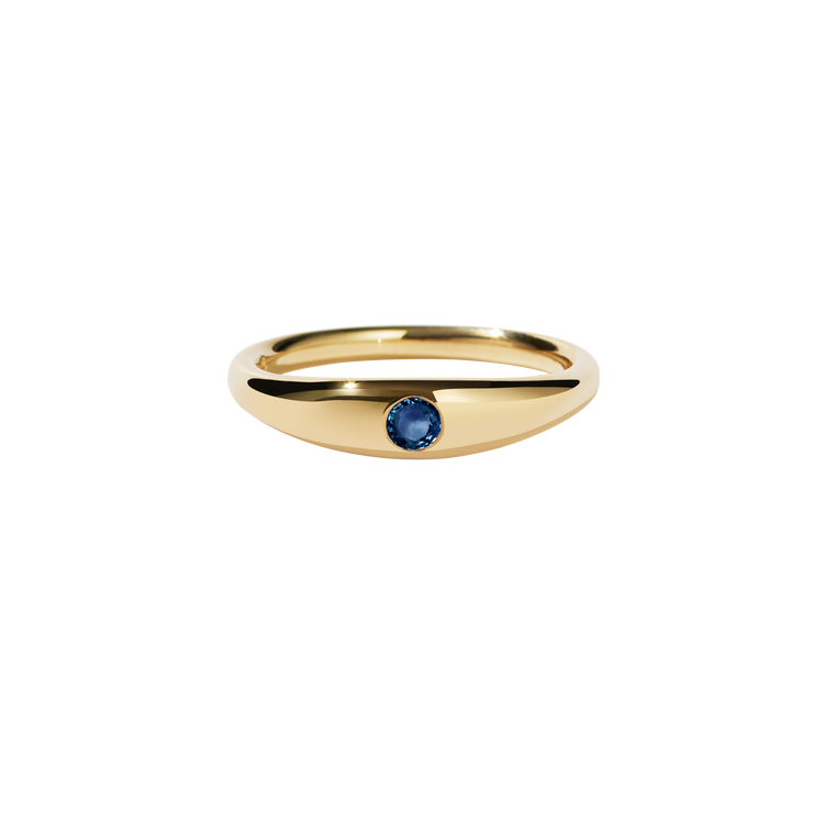 Meadowlark - Mini Claude Ring, 9ct Yellow Gold with Blue Sapphire ...