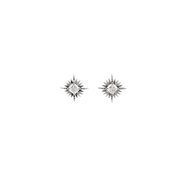 Lindi Kingi - Starburst Stud Earrings Platinum – Brent Weatherall Jeweller