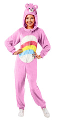 Cheer Bear onesie for Adults. Pair up with Grumpy or Good Luck Bear for an adorable couples costume