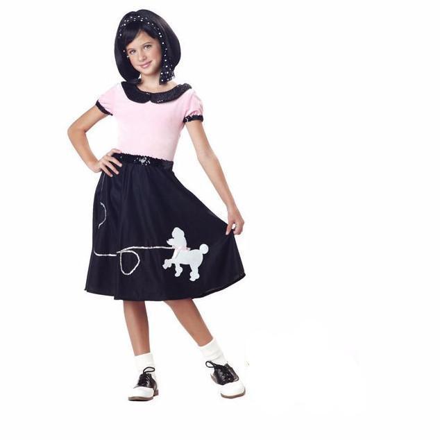 50s Hop with Poodle Skirt Costume for Kids | Costume Super Centre