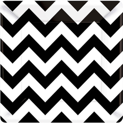 Buy Black and White Chevron 7 Cake Plates from Costume Super Centre AU