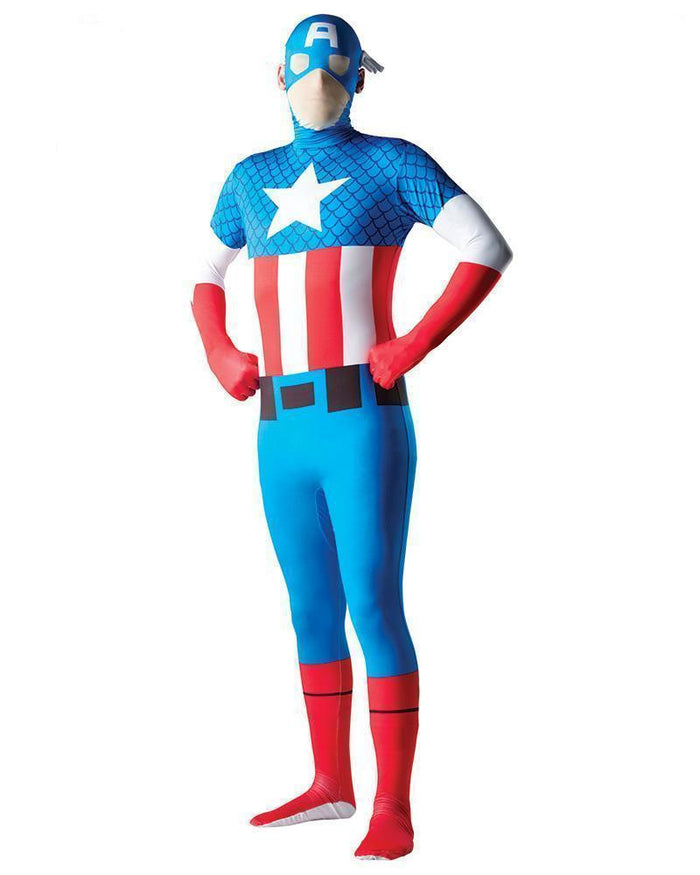 Captain America 2nd Skin Costume For Adults Marvel Avengers Costume 2857