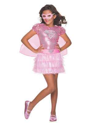 Supergirl Premium Pink Sequin Child Costume | Costume Super Centre AU