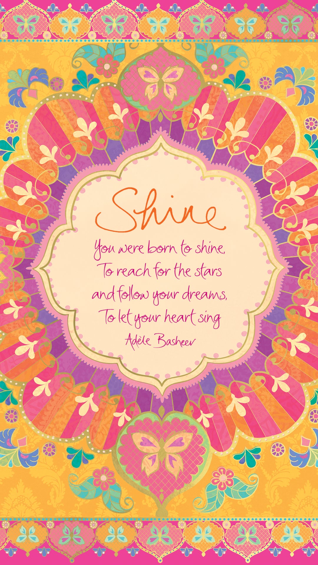 You were born to Shine! Download this motivational quote from Intrinsic, written by Adèle Basheer