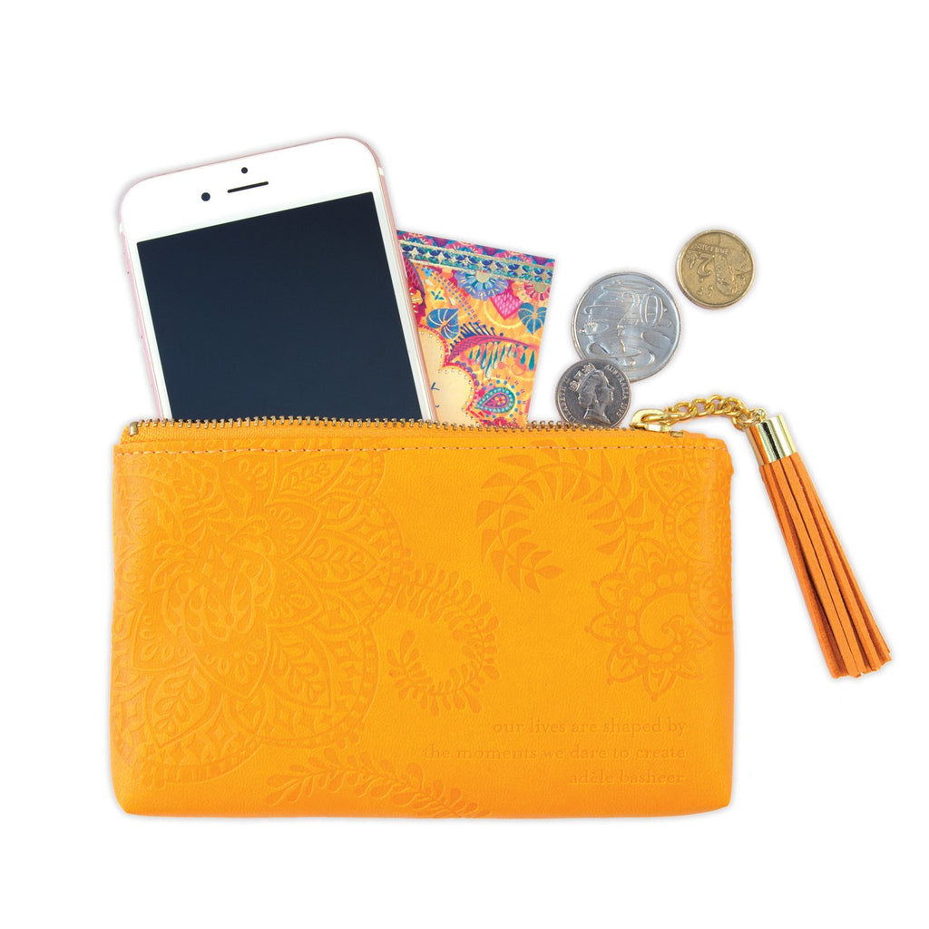 yellow coin purse